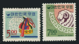 Korea South 547-548, MNH. Michel 565-566. Christmas 1966. Lunar New Year Of Ram. - Corée Du Sud