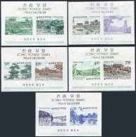 Korea South 439a-443a,MNH.Michel Bl.186-190. Views 1964.Palaces,Gardens,Falls,Gates, - Corée Du Sud