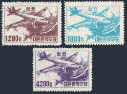 Korea South C6-C8, MNH. Michel 154-156. Air Post 1952. Douglas C-47, Ship. - Corée Du Sud