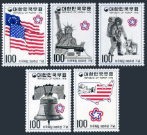 Korea South 1034-1038, 1034a, Hinged. American Bicentennial, 1976. - Corée Du Sud