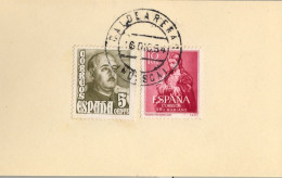 1954 HUESCA , FECHADOR DE CALDEARENAS Y AGUCES - Storia Postale