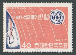 Korea South 348,348a,hinged.Michel 342,Bl.171. Korea's Joining To ITU,10th Ann.1962. - Corée Du Sud