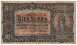 HUNGARY   1'000  Korona  P75  (dated 1.7.1923)       Szent István Király (St. Stephen) - Ungheria