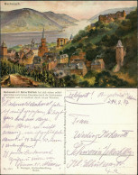 Ansichtskarte Bacharach Blick Auf Den Ort Mit Ruine Stahleck 1917 - Bacharach