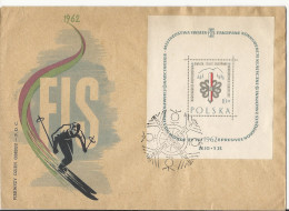 Enveloppe Epreuves Nordiques De Ski - Pologne - 1962 - Cartas & Documentos