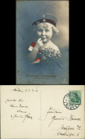 Ansichtskarte  Glückwunsch/Grußkarten: Geburtstag Patriotika Mädchen 1915 - Geburtstag