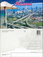 Postcard Miami Luftaufnahme Luftbild Überflug Highway Autobahn 2005 - Other & Unclassified