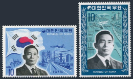 Korea South 726-727,MNH.Michel 730-731. Means Of Transportation,1970,President Park. - Corée Du Sud