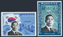 Korea South 726-727,MNH.Michel 730-731. Means Of Transportation,1970,President Park. - Korea, South