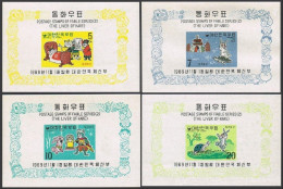 Korea South 668a-671a Sheets,MNH.Michel Bl.291-294.Fable,1970.The Hare's Liver. - Korea, South