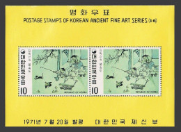 Korea South 787a-789a,MNH.Michel Bl.336-338.Art 1971.Kim Deuk-shin,Lee Chae-kwan - Corée Du Sud