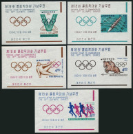 Korea South 449a-453a, MNH. Michel Bl.194-198. Olympics Tokyo-1964. Marathon, Rowing - Korea, South