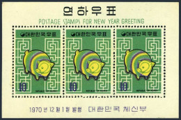 Korea South 735-736,735a-736a,MNH. New Year 1971,Lunar Year Of The Boar. - Korea, South