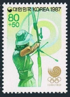 Korea South B49, B49a Sheet, MNH. Olympics Seoul-1988. Women's Archery. - Corée Du Sud