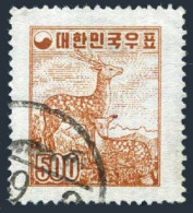 Korea South 239 Laid Paper,used.Michel 228x. Sika Deer,1956. - Corée Du Sud