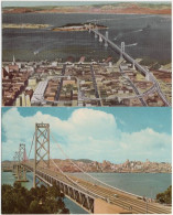 Pf. SAN FRANCISCO. Oakland Bay Bridge. 2 Postcards - San Francisco