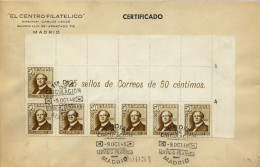 1948 , SOBRE DE PRIMER DIA , ED. 1037 - CENTENARIO DEL FERROCARRIL , CABECERA DE PLIEGO , MARQUÉS DE SALAMANCA - FDC