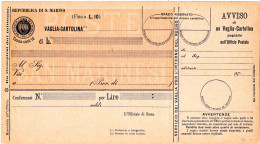 San Marino A12, Ungebr. 10 C. Postanweisung Ganzsache - Lettres & Documents