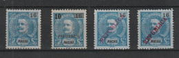 Macau Macao Carlos 16a & Overprint And Surcharge. MH/no Gum. Mostly Fine - Neufs