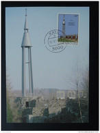 Carte Maximum Card Mine Monument Des Mineurs Kayl Luxembourg 1991 - Maximumkarten