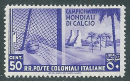 1934 EMISSIONI GENERALI MONDIALI DI CALCIO 50 CENT MNH ** - RA21-4 - Emissioni Generali