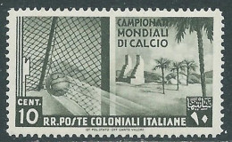 1934 EMISSIONI GENERALI MONDIALI DI CALCIO 10 CENT MNH ** - RA21-6 - Emisiones Generales