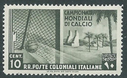 1934 EMISSIONI GENERALI MONDIALI DI CALCIO 10 CENT MNH ** - RA21-2 - Emisiones Generales
