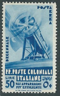 1933 EMISSIONI GENERALI POSTA AEREA DECENNALE 50 LIRE MH * - RA21-3 - Emissions Générales