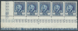 1939 AFRICA ITALIANA MARCA DA BOLLO 10 CENT BLOCCO DI 5 VALORI MNH ** - CZ39-2 - Africa Orientale Italiana