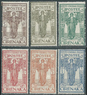 1926 CIRENAICA PRO ISTITUTO COLONIALE 6 VALORI MNH ** - RA21-7 - Cirenaica