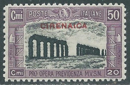 1929 CIRENAICA MILIZIA 50 CENT MNH ** - RA21-7 - Cirenaica