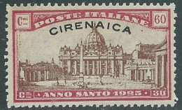 1925 CIRENAICA ANNO SANTO 60 CENT MNH ** - RA21-4 - Cirenaica