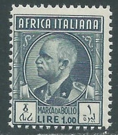 1939 AFRICA ITALIANA MARCA DA BOLLO 1 LIRA MNH ** - RA26-8 - Africa Oriental Italiana