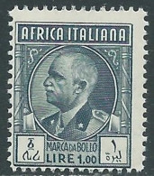1939 AFRICA ITALIANA MARCA DA BOLLO 1 LIRA MNH ** - RA26-6 - Italienisch Ost-Afrika