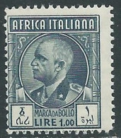 1939 AFRICA ITALIANA MARCA DA BOLLO 1 LIRA MNH ** - RA26 - Italian Eastern Africa
