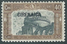 1927 CIRENAICA MILIZIA 40 CENT MH * - RA21-5 - Cirenaica