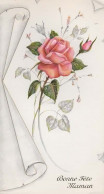 FANTAISIE, BONNE FETE MAMAN, CARTE GAUFFREE, ROSES COULEUR   REF 14934 - Fête Des Mères