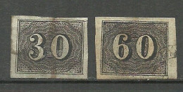 BRAZIL Brazilia 1849 Michel 13 - 14 O - Used Stamps