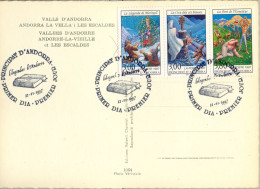 1997 , ED. 514 / 516 - LEYENDAS ANDORRANAS , MAT. PRIMER DIA , FDC , ANDORRA FRANCESA - FDC