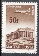 Hungary 1966  Single Stamp Celebrating Air Showing Plane Flying Over Different Cities In The World In Fine Used - Gebraucht