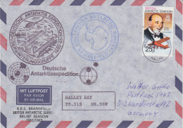 British Antarctic Territory (BAr RRS Bransfield Ca G. Van Neumayer Ca British Antarctic Survey Halley 9 FEB 1986 (FG192) - Lettres & Documents