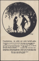 AK Künstler-Schattenbilder Feinsliebchen Von Elisabeth Forck, Gelaufen 1927  - Silhouettes