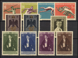 342-352 Liechtenstein-Jahrgang 1956 Komplett, Postfrisch - Neufs