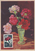 Carte Maximum URSS Russie Russia Fleur Flower œillet Carnation  2958 - Cartes Maximum
