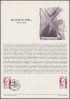 Collection Historique: Philosophin Dozentin Lehrerin Simone Weil 10.11.1979 - Donne Celebri