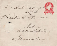 BRAZIL 1892  COVER SENT TO STETTIN /SZCZECIN / - Postal Stationery