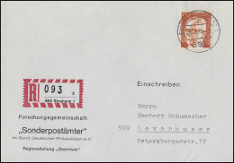 731 Heinemann 170 Pf Als EF Auf Schmuck-R-Brief Sonderpostämter SINSHEIM 28.9.73 - R- & V- Labels