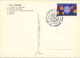 1998 , ED. 522 - ROTARY CLUB DE ANDORRA  , MAT. PRIMER DIA , FDC , ANDORRA FRANCESA - FDC