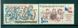 Tchécoslovaquie 1978 - Y & T N. 2256/57 - Anniversaires (Michel N. 2423/24 Y A) - Usados