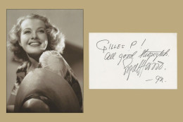 Signe Hasso (1915-2002) - Actrice Américaine - Carte Dédicacée + Photo - 1997 - Schauspieler Und Komiker